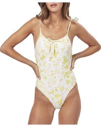 Charlie Holiday - Oahu Floral Print Tie Shoulder One-piece Swimsuit - Lyst