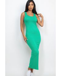TRUEDAMES - Fashnzfab Solid Basic Maxi Dress - Lyst