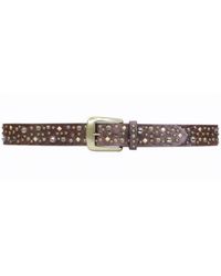 Streets Ahead - Brass Studded Leather Belt - Lyst