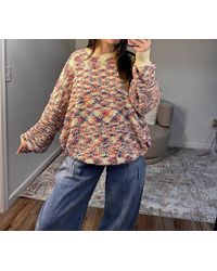 Easel - Bridget Popcorn Knit Sweater - Lyst