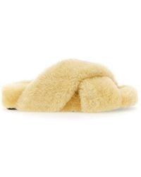 Jil Sander - Shearling Sandals - Lyst