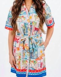 J joy - Placket Shirt Dress - Lyst