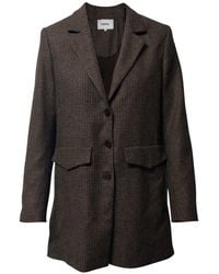 Nanushka - Houndstooth Print Oversized Blazer - Lyst