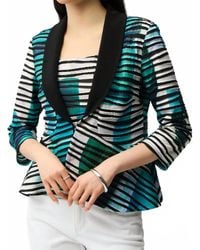 Joseph Ribkoff - Geometric Stripe Twin Set Jacket - Lyst