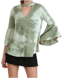 Umgee - Tie Dye Bell Sleeve Top - Lyst