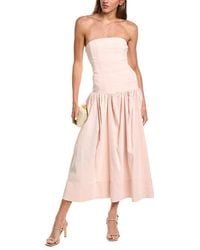 A.L.C. - June Linen-Blend Midi Dress - Lyst
