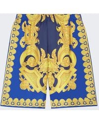 Versace - Silk Shorts With 'barocco 660' Print - Lyst