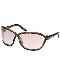 Tom Ford - Geometric Full Rim, With A Shiny Frame And Gradient Mirror Lens - Lyst