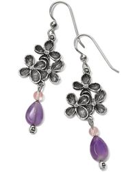 Brighton - Everbloom Trellis French Wire Earrings - Lyst