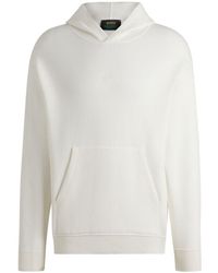 BOSS - X Aston Martin Twisted-Cotton Hoodie With Logo Embroidery - Lyst