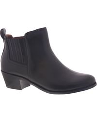 Vionic - Bethany Leather Round Toe Ankle Boots - Lyst
