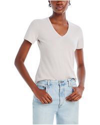 Cotton Citizen - V Neck Faded Trim T-shirt - Lyst