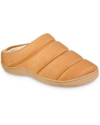 Isotoner - Microsuede Puffer Comfort Hoodback Slippers - Lyst