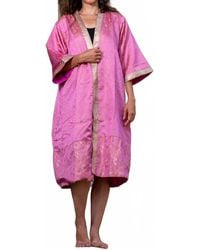 StandAwt - Aphrodite Silk Saree Kimono - Lyst