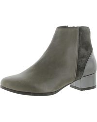 Eric Michael - Elena Leather Round Toe Ankle Boots - Lyst