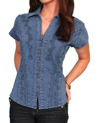 Scully - Cap Sleeve Blouse - Lyst
