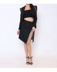 Gracia - Jewel Embellished Slit Skirt Set - Lyst