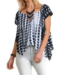 Umgee - Bohemian Tie Dye Print Top - Lyst