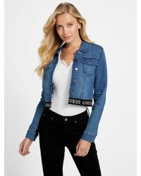 Guess Factory - Camil Logo-tape Denim Jacket - Lyst