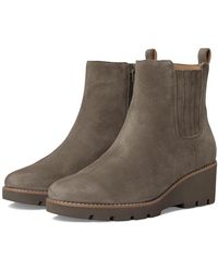 Vionic - Aria Boots Wostone Suede Side Zip Wedge Heel Bootie Gal529 - Lyst