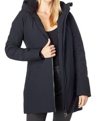 Save The Duck - Lila Hooded All Weather Coat In Black - Lyst