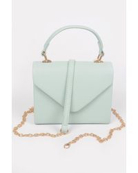 Fashnzfab - Faux Leather Simple Handle Clutch - Lyst