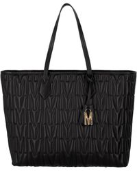 Moschino - M-quilted Leather Tote - Lyst