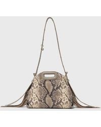Maje - Python-Embossed Miss M Mini Bag - Lyst