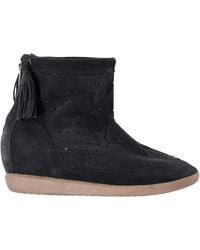 Isabel Marant - Basley Tassel-Embellished Wedge Ankle Boots - Lyst