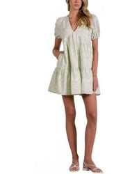Elan - V-Neck Mini Dress - Lyst