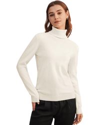 LILYSILK - Pure Cashmere Turtleneck Sweater For - Lyst
