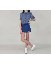 Tractr - Girl's Denim Skort - Lyst