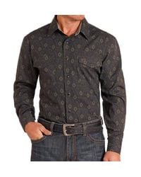 Panhandle - Aztec Long Sleeve Snap Shirt - Lyst