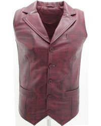 Infinity Leather - Smart Classic Leather Waistcoat-Bristol - Lyst