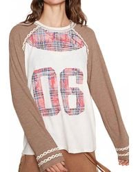 Pol - Varsity Waffle Knit Top - Lyst