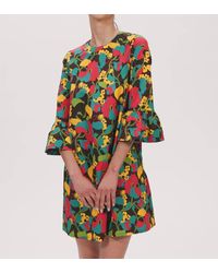La DoubleJ - Cotton Poplin Mini Dress With Print - Lyst