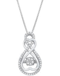 MAX + STONE - Dancing Diamond Infinity Hearts Pendant Necklace (0.25 Cttw. - Lyst