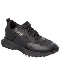 BOSS - Jonah Leather Running Sneaker - Lyst