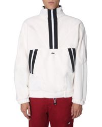 MSGM - High-Collar Oversized Sweatshirt With Graphic Design - Lyst