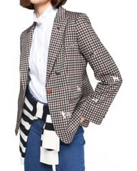 Vilagallo - Heather Plaid Jacket With Embroidery - Lyst