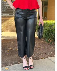 Skies Are Blue - Hunter Faux Leather Wide Leg Pants - Lyst