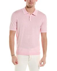 Tahari - Button Silk-blend Polo Shirt - Lyst