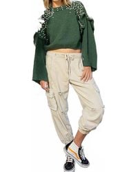 Pol - Tie Waistband Cargo Jogger Pants - Lyst