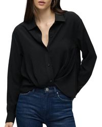 Hudson Jeans - Long Sleeve Knotted Button Down Shirt - Lyst