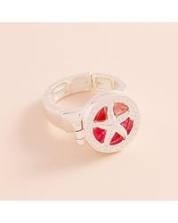 Fashnzfab - Enamel Starfish Locket Stretch Ring - Lyst