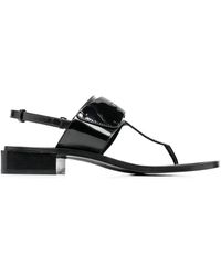 Ferragamo - Logo-Plaque Detail Thong Sandals - Lyst