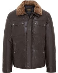 Infinity Leather - Leather Puffer Quilted Jacket - Lyst