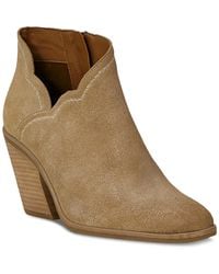 Lucky Brand - Lakelyy Leather Stacked Heel Ankle Boots - Lyst