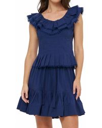 Ric Rac Purse Pattern Oliphant Olivia Pin-Stripe Skirt in Blue | Lyst