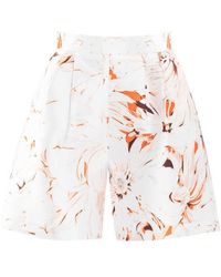 Saiid Kobeisy - Mikado Flared Shorts With Print - Lyst